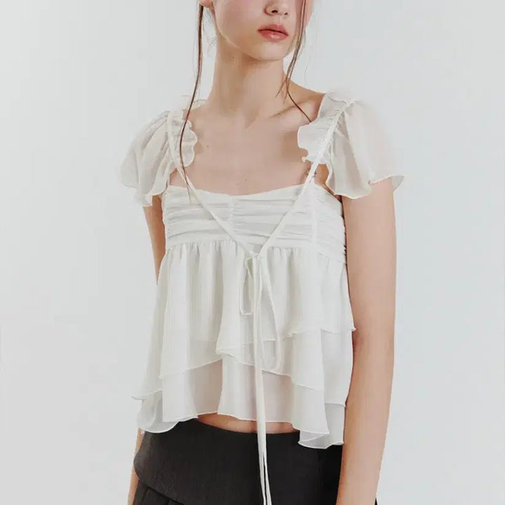 [SOLD OUT] 페인오어플레져 ella cape blouse 엘라 케이프 블라우스