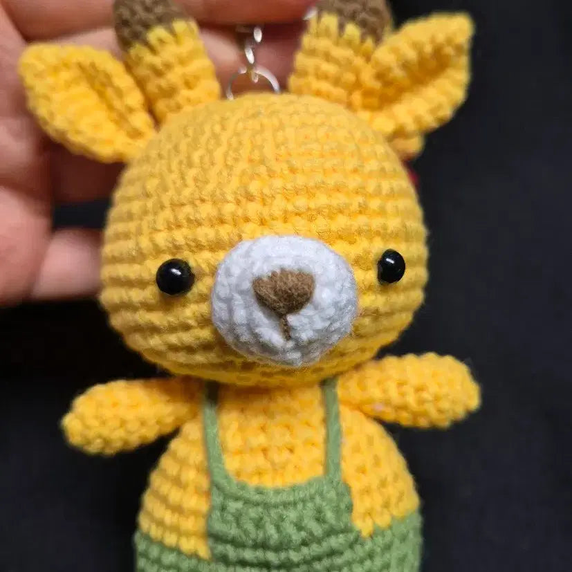 [BUNJANG] Yellow Giraffe Couple Keychain / 노랑깜찍이 기린 키링