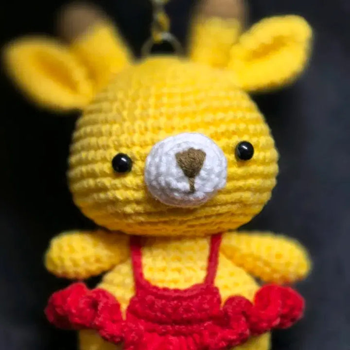 [BUNJANG] Yellow Giraffe Couple Keychain / 노랑깜찍이 기린 키링