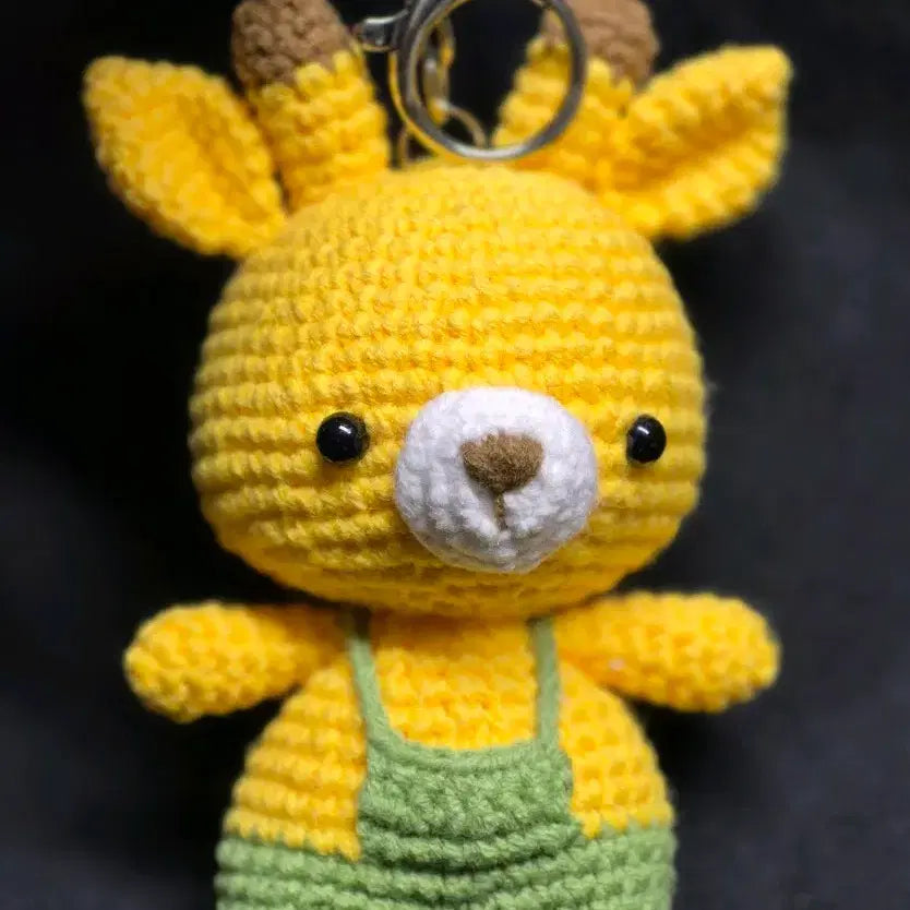 [BUNJANG] Yellow Giraffe Couple Keychain / 노랑깜찍이 기린 키링