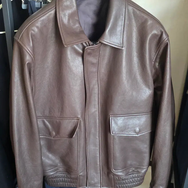 [BUNJANG] SEW A2 Leather Jacket Dark Brown / SEW A-2 a2 레더 자켓 다크 브라운 | Size 1