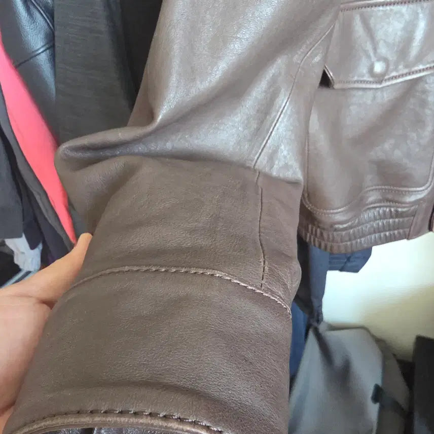 [BUNJANG] SEW A2 Leather Jacket Dark Brown / SEW A-2 a2 레더 자켓 다크 브라운 | Size 1