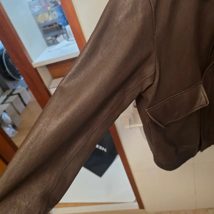 [BUNJANG] SEW A2 Leather Jacket Dark Brown / SEW A-2 a2 레더 자켓 다크 브라운 | Size 1