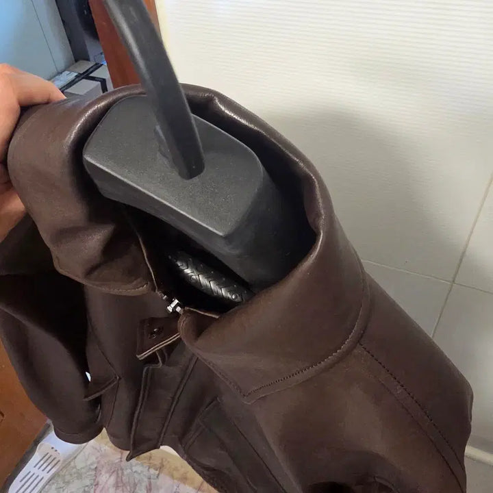 [BUNJANG] SEW A2 Leather Jacket Dark Brown / SEW A-2 a2 레더 자켓 다크 브라운 | Size 1