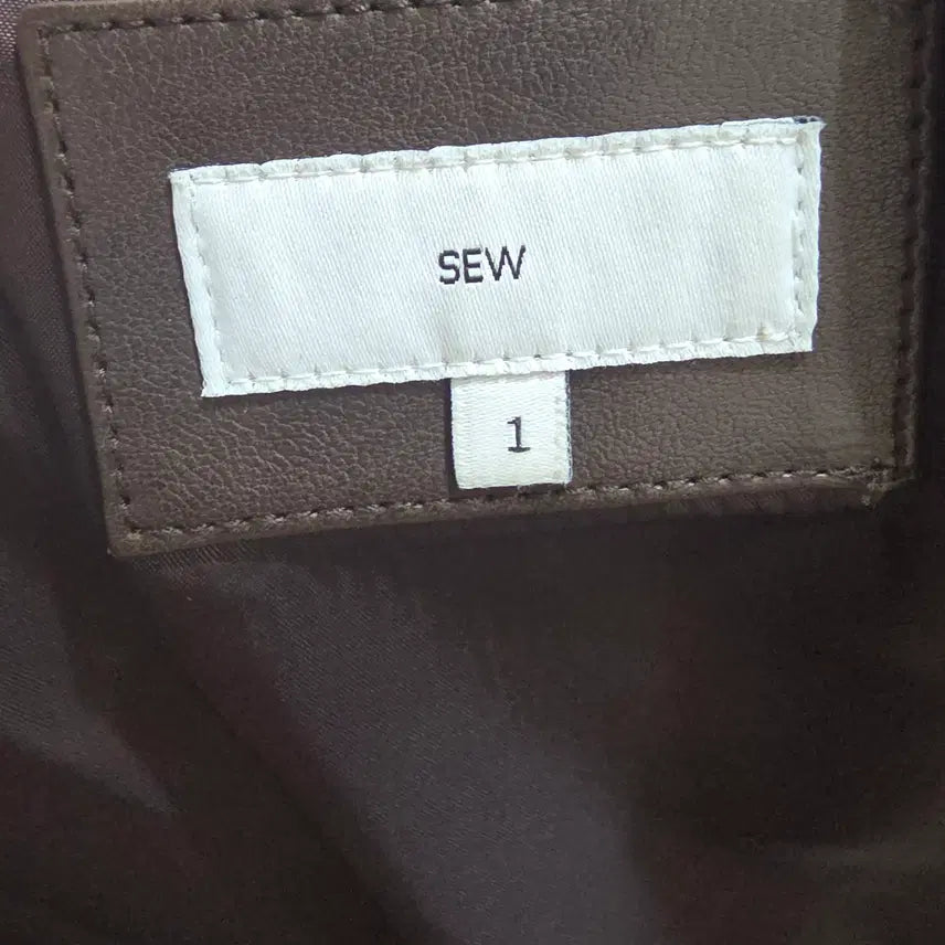 [BUNJANG] SEW A2 Leather Jacket Dark Brown / SEW A-2 a2 레더 자켓 다크 브라운 | Size 1
