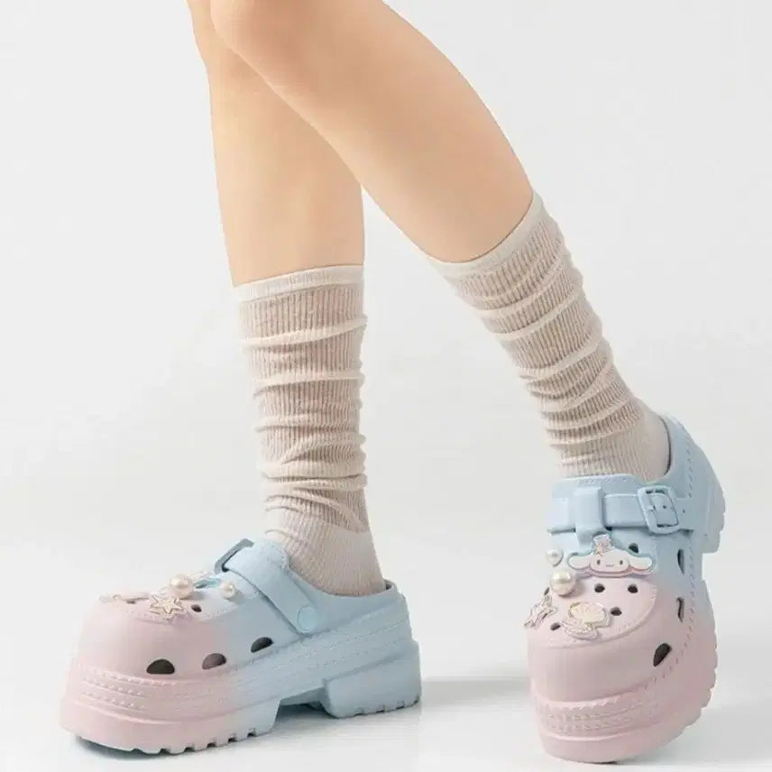 [BUNJANG] Sanrio Crocs Platform Slippers / 산리오 크록스 통굽 슬리퍼 ( 225~230 )정품