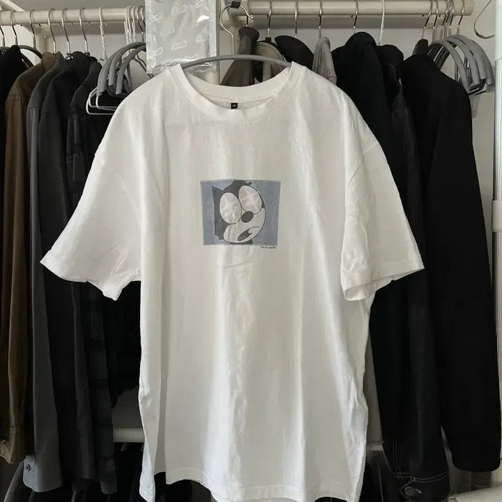 [BUNJANG] Polytelu Capitalist White T-shirt / [3] 폴리테루 캐피탈리스트 화이트 티셔츠