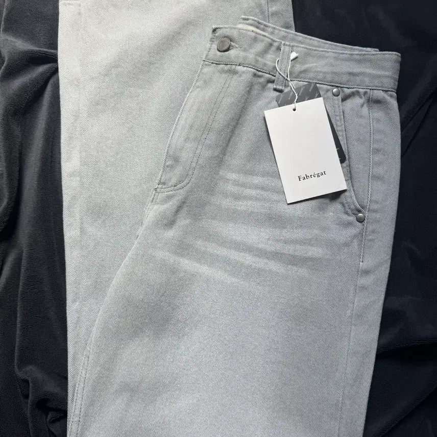 [BUNJANG] Fabrega Cation Fading Denim Pants (Steel Gray) / 2 새상품 파브레가 카치온 페이딩 데님 팬츠 (스틸 그레이)
