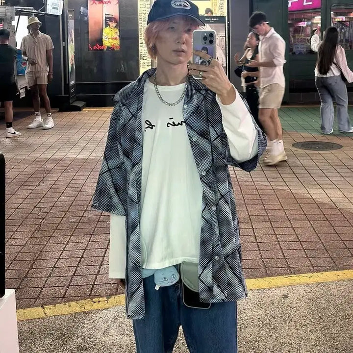 [BUNJANG] South Pole 90s Short Sleeve Shirt Blue L / 90s 힙합 사우스폴 반팔 셔츠 블루 L 한국제
