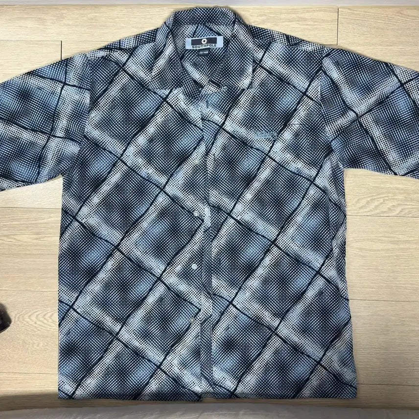 [BUNJANG] South Pole 90s Short Sleeve Shirt Blue L / 90s 힙합 사우스폴 반팔 셔츠 블루 L 한국제