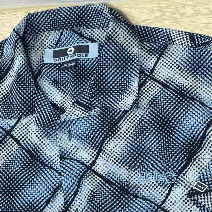 [BUNJANG] South Pole 90s Short Sleeve Shirt Blue L / 90s 힙합 사우스폴 반팔 셔츠 블루 L 한국제