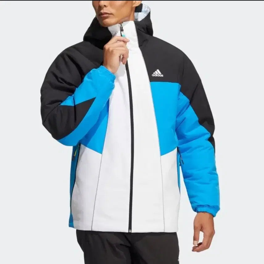 [BUNJANG] Adidas Jacket (White/Blue/Black) XL / 아디다스해외직구자켓 완전새상품 (흰하검)XL