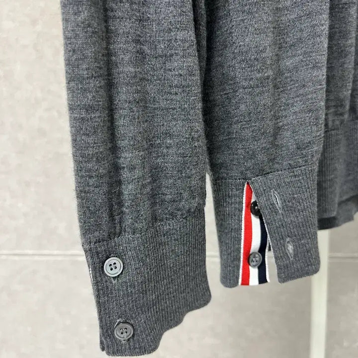 [BUNJANG] Thom Browne Merino Wool Knit Gray / [정품] 새상품급 / 5 톰브라운 사선 메리노울니트 그레이