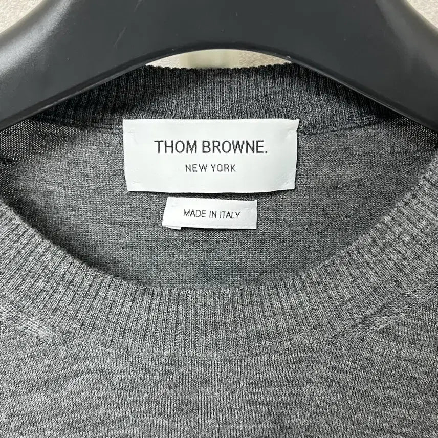 [BUNJANG] Thom Browne Merino Wool Knit Gray / [정품] 새상품급 / 5 톰브라운 사선 메리노울니트 그레이