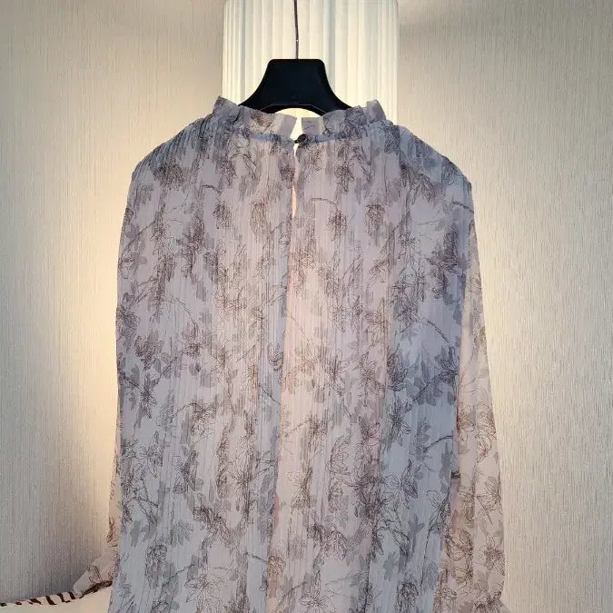 [BUNJANG] Floral Pattern Chiffon Long Dress / 플라워 패턴 쉬폰 롱 원피스