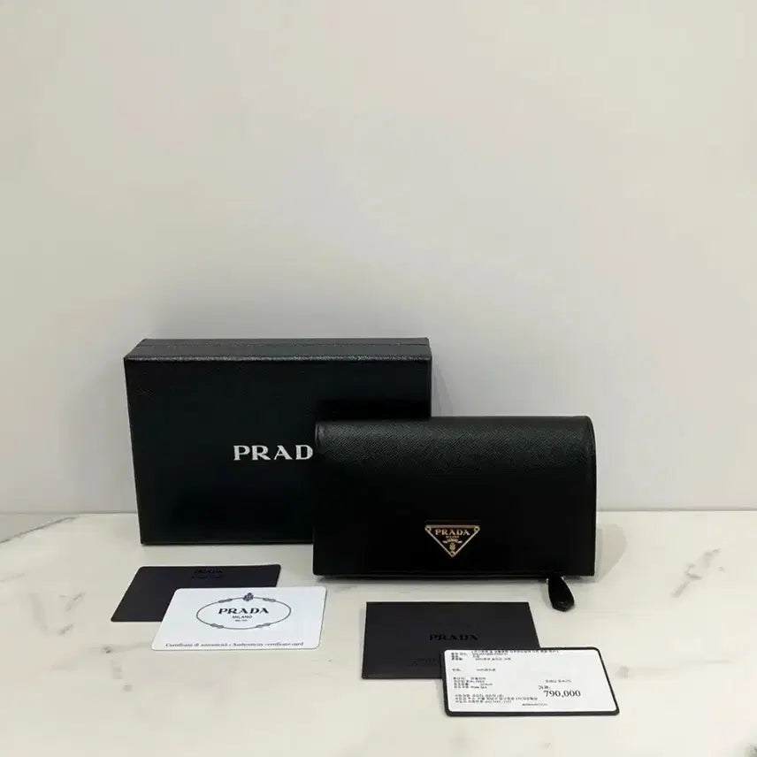 [BUNJANG] Prada Large Saffiano Leather Triangle Logo Zip Long Wallet 1ML009 / 프라다 라지 사피아노 레더 삼각로고 월렛 지퍼 장지갑 1ML009