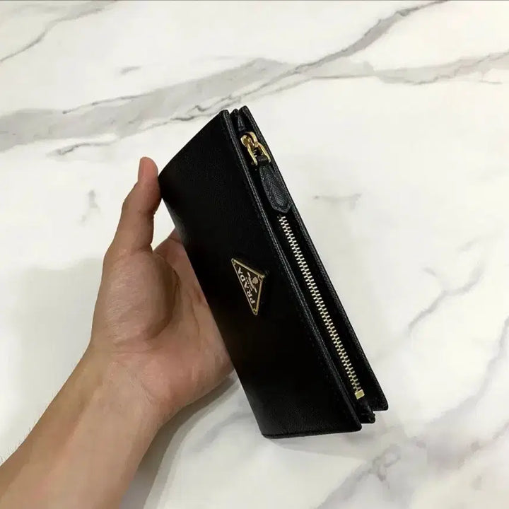 [BUNJANG] Prada Large Saffiano Leather Triangle Logo Zip Long Wallet 1ML009 / 프라다 라지 사피아노 레더 삼각로고 월렛 지퍼 장지갑 1ML009