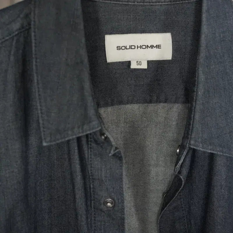 [BUNJANG] Solid Homme Denim Shirt Jacket / 솔리드옴므/ 데님 셔츠 자켓, 50(105)
