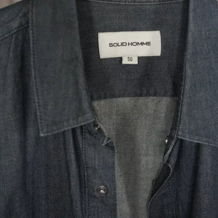 [BUNJANG] Solid Homme Denim Shirt Jacket / 솔리드옴므/ 데님 셔츠 자켓, 50(105)