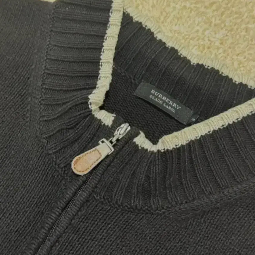 [BUNJANG] Burberry Black Knit Zip-Up Cardigan / 버버리 블랙 니트 집업 가디건
