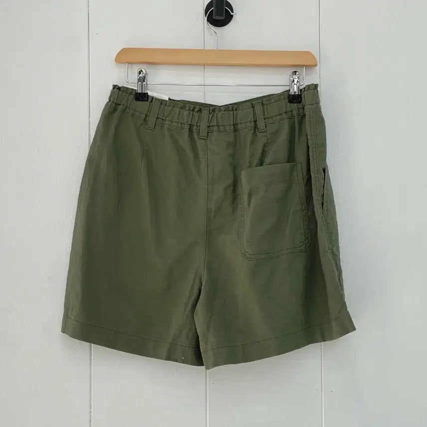 [BUNJANG] Uniqlo Linen Cotton Short Pants Olive Green / 유니클로 리넨 코튼 쇼트 팬츠