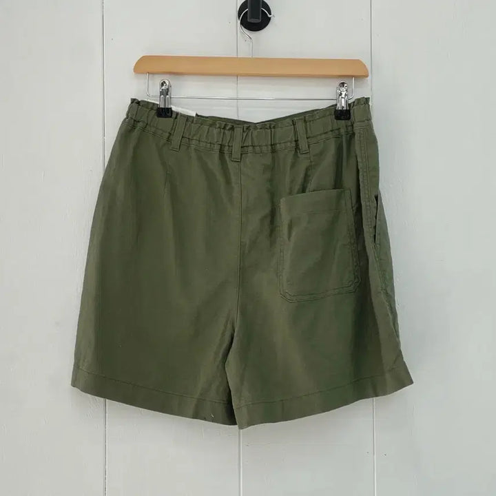 [BUNJANG] Uniqlo Linen Cotton Short Pants Olive Green / 유니클로 리넨 코튼 쇼트 팬츠