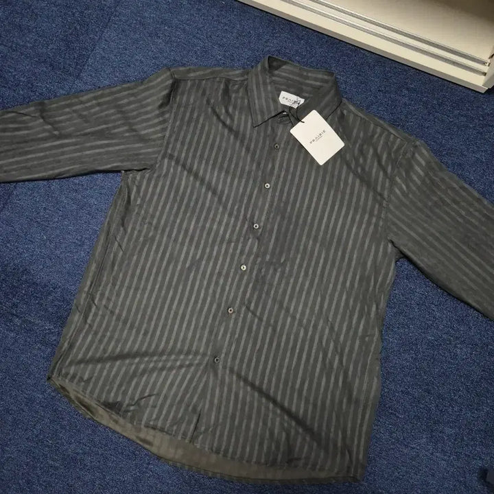 [BUNJANG] Prairie Loose Fit Herringbone Stripe Shirt / (새상품)프레리 루즈핏 헤링본 스트라이프 셔츠 [정가 69,000원]
