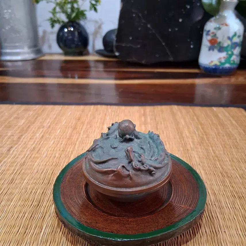 [BUNJANG] Antique Tea Utensil Brass Case / 골동 차도구 다기  신주 합