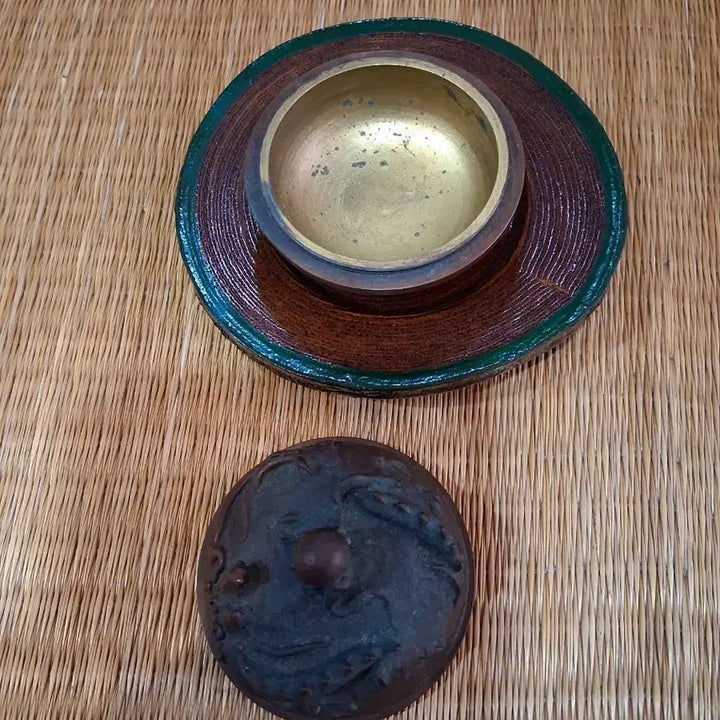 [BUNJANG] Antique Tea Utensil Brass Case / 골동 차도구 다기  신주 합