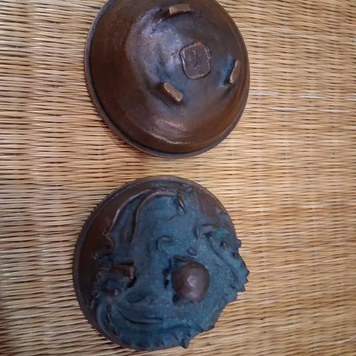 [BUNJANG] Antique Tea Utensil Brass Case / 골동 차도구 다기  신주 합