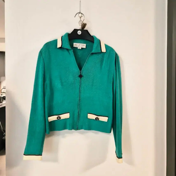 [BUNJANG] St. John Collection Zip Knit Jacket / [정품] 센존(St. John) 컬렉션 지퍼 니트 자켓 (사이즈 4)