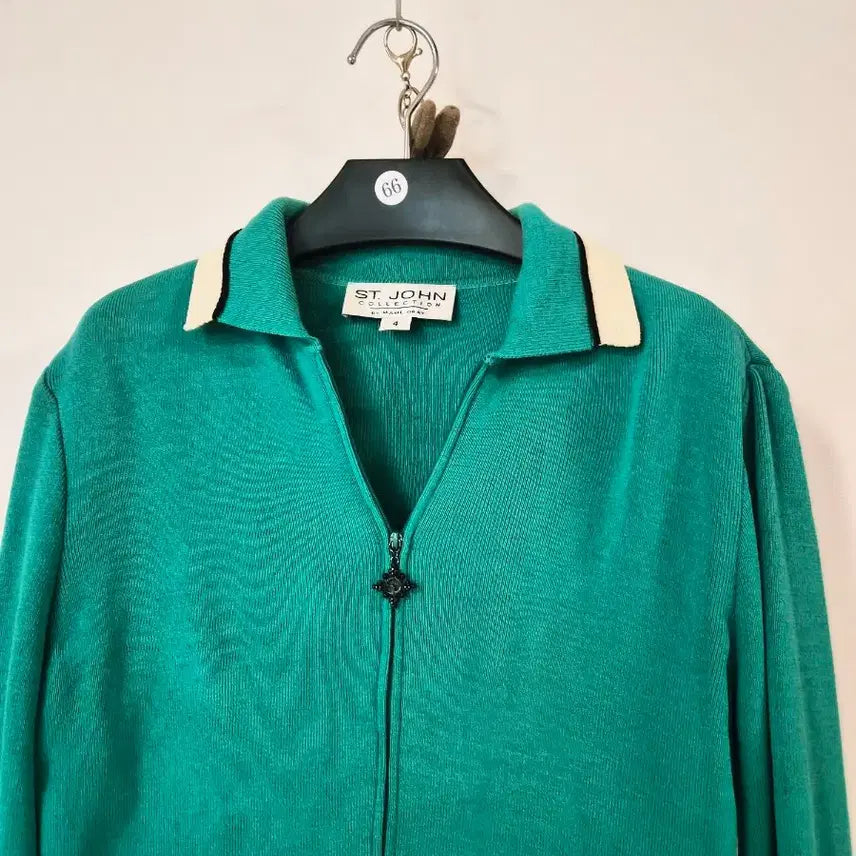 [BUNJANG] St. John Collection Zip Knit Jacket / [정품] 센존(St. John) 컬렉션 지퍼 니트 자켓 (사이즈 4)