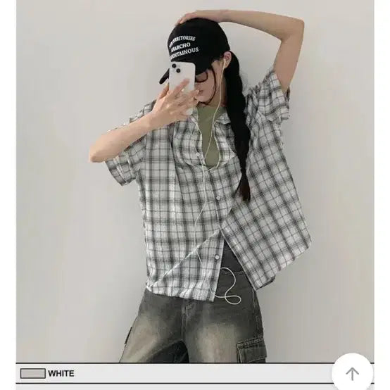 [SOLD OUT] 에이블리 체크셔츠반팔