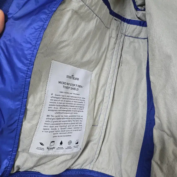 [SOLD OUT] 스톤아일랜드 마이크로립스탑 블루종 자켓 M