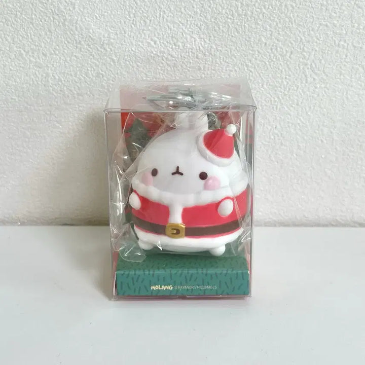 [BUNJANG] Molang Christmas Santa Rabbit Figure Keyring / 몰랑이 크리스마스 산타 토끼 피규어 키링