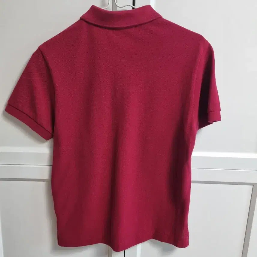 [BUNJANG] Lacoste Burgundy Cotton Polo Shirt (Size Small) / 라코스테 반팔 카라티 버건디 면티 3사이즈 스몰 lacoste
