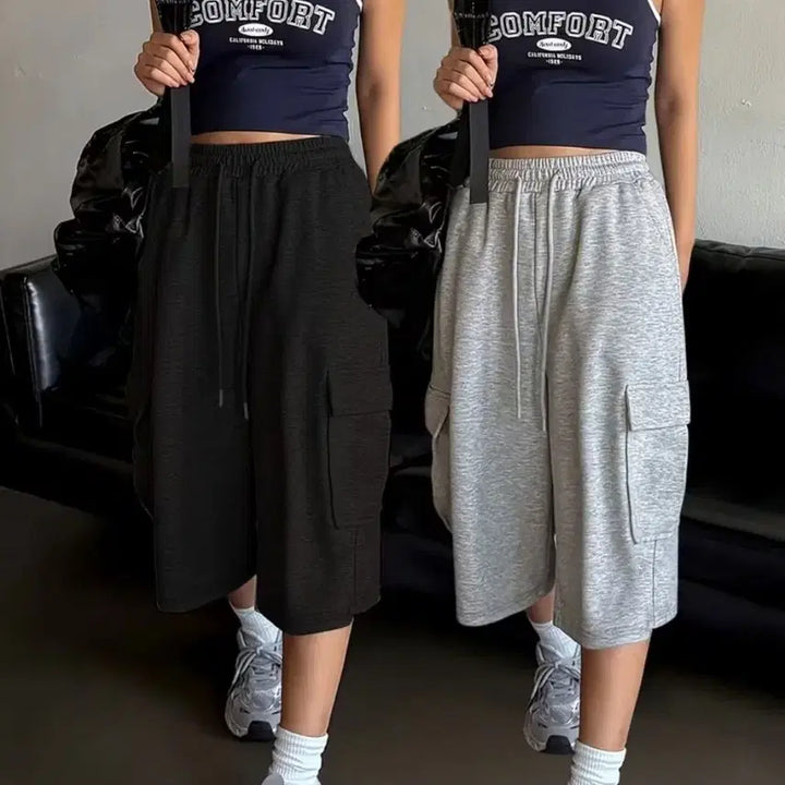 [BUNJANG] Big Size Cargo Shorts Bundle Set (New Product) / 빅사이즈 카고 반바지 2컬러 일괄 (새제품)