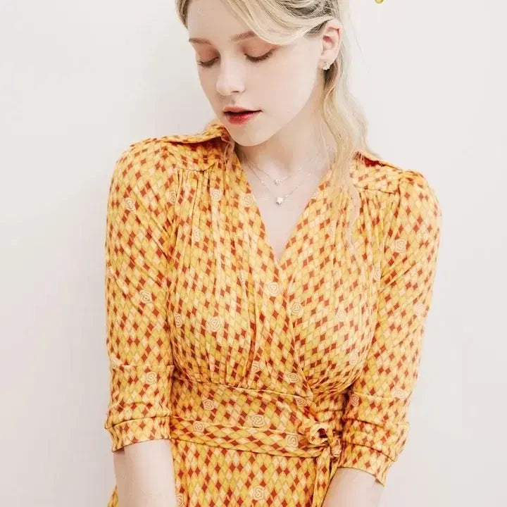 [BUNJANG] Vise Versa Honeybee Pink Maxi Wrap Dress / 바이서우 허니비 핑크 맥시 랩 원피스.      타임. 손정완
