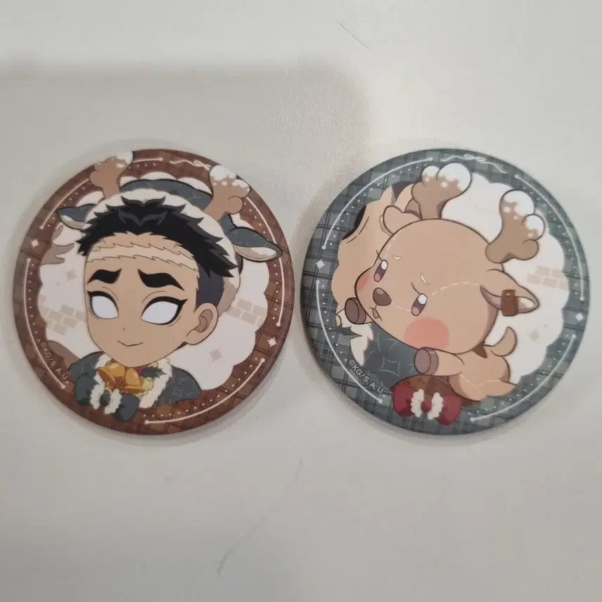[BUNJANG] Demon Slayer Gyomei Himejima Pin Button Set / 귀칼 교메이 캔빼찌 세트 핀버튼 캔뱃지
