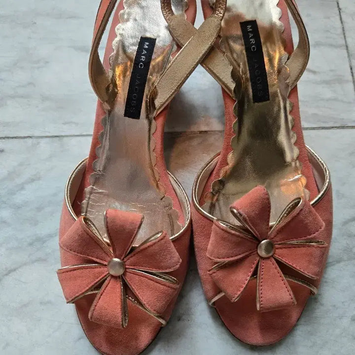 [BUNJANG] Marc Jacobs Pink Suede Sandals / 마크제이콥스 핑크 스웨이드 샌들
