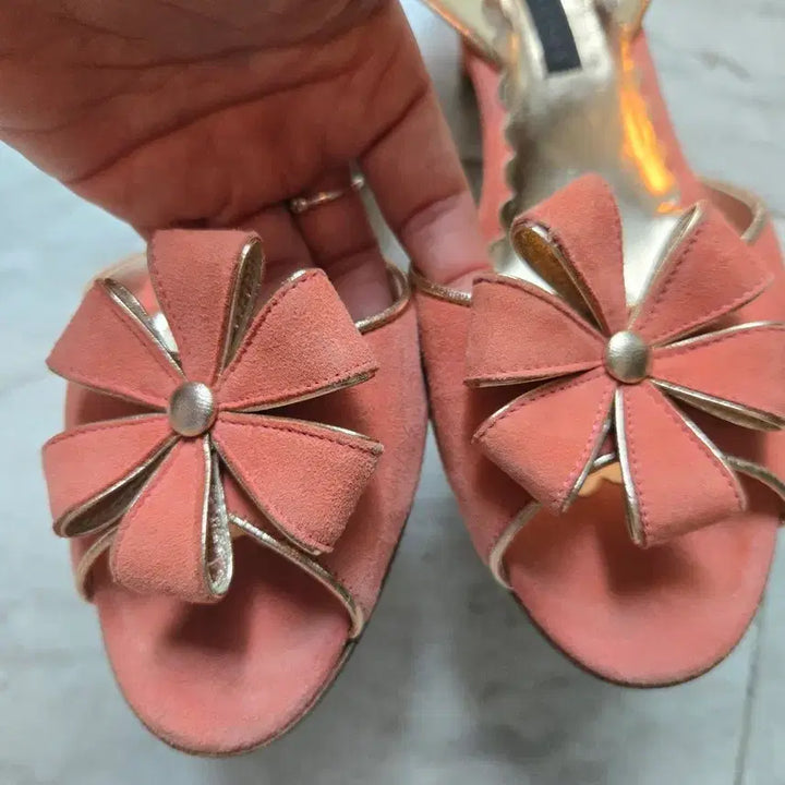 [BUNJANG] Marc Jacobs Pink Suede Sandals / 마크제이콥스 핑크 스웨이드 샌들