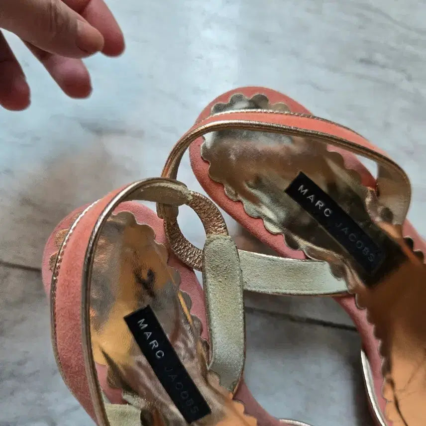 [BUNJANG] Marc Jacobs Pink Suede Sandals / 마크제이콥스 핑크 스웨이드 샌들