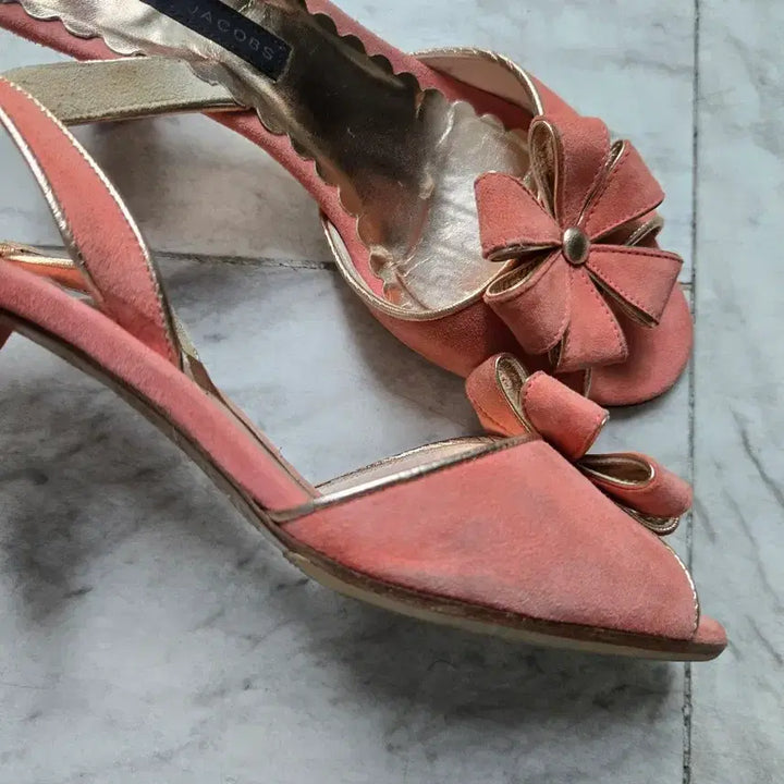 [BUNJANG] Marc Jacobs Pink Suede Sandals / 마크제이콥스 핑크 스웨이드 샌들