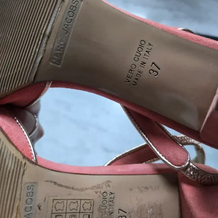 [BUNJANG] Marc Jacobs Pink Suede Sandals / 마크제이콥스 핑크 스웨이드 샌들