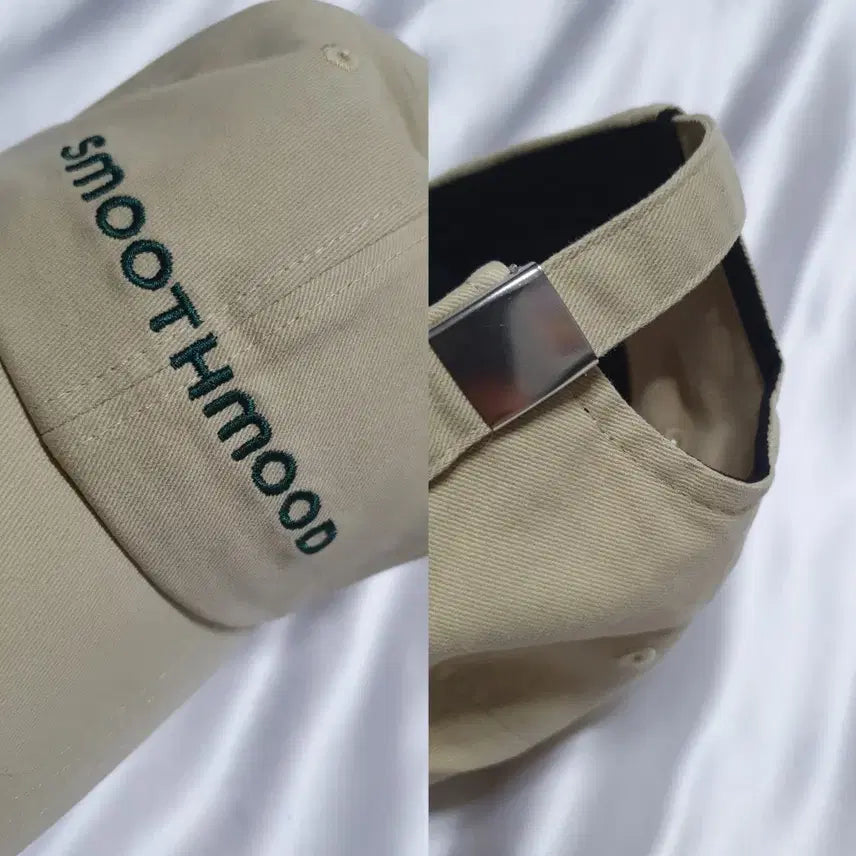[BUNJANG] Smoothmood Beige Logo Ball Cap / 베이지 스무드무드  로고 볼캡 모자
