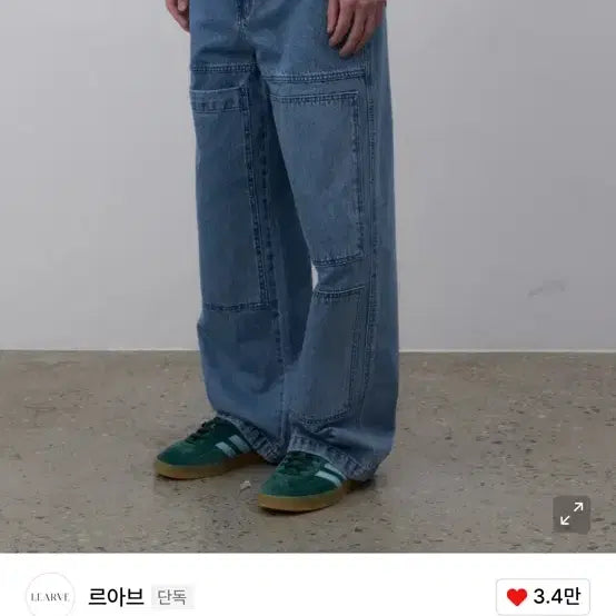 [BUNJANG] LEHAVE Below Washed Pocket Denim Pants - Medium Blue / M 새상품 르아브 빌로우 워시드 포켓 데님팬츠 중청