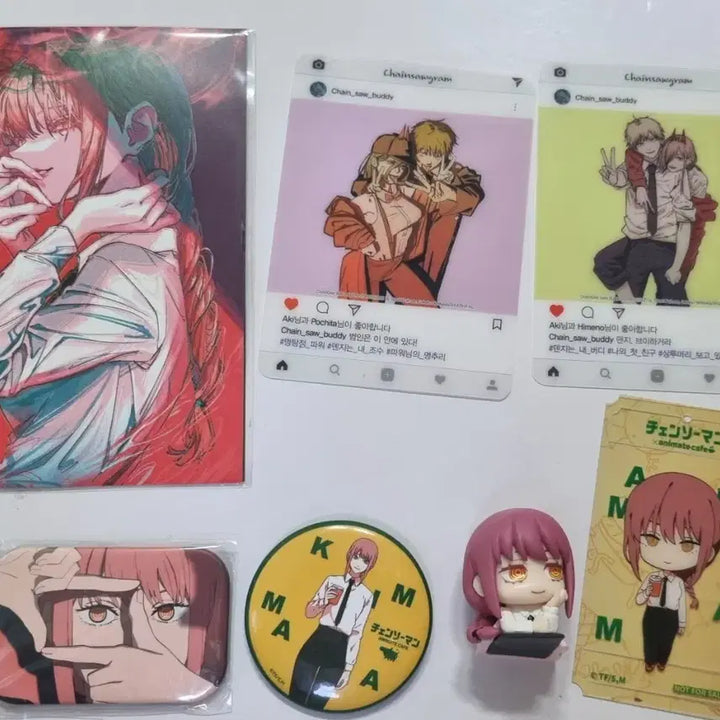 [BUNJANG] Chainsaw Man Buddy POB, Can Badge Bundle Set / 체인소맨 버디 특전 포카 캔뱃지 등 일괄 양도합니다