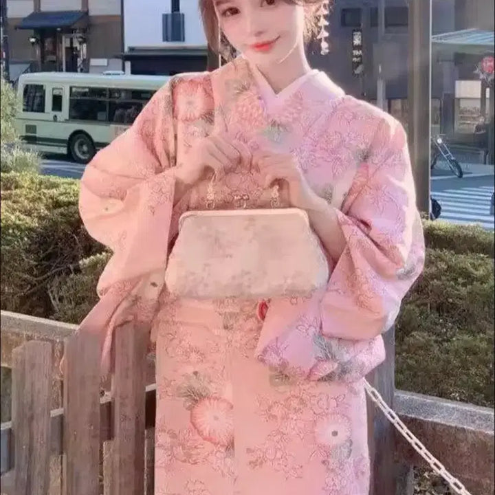 [BUNJANG] Pink Yukata Costume Rental / 졸업사진 기모노 유카타 핑크 분홍색 의상 대여