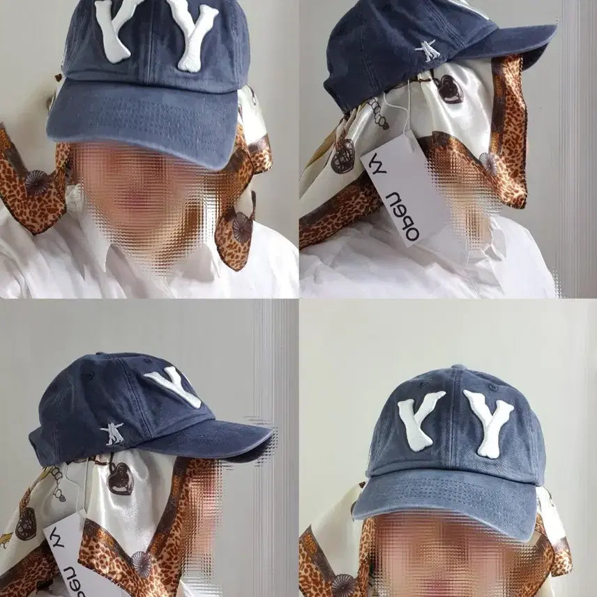 [SOLD OUT] 네이비그레이 오픈와이와이 로고 볼캡 모자