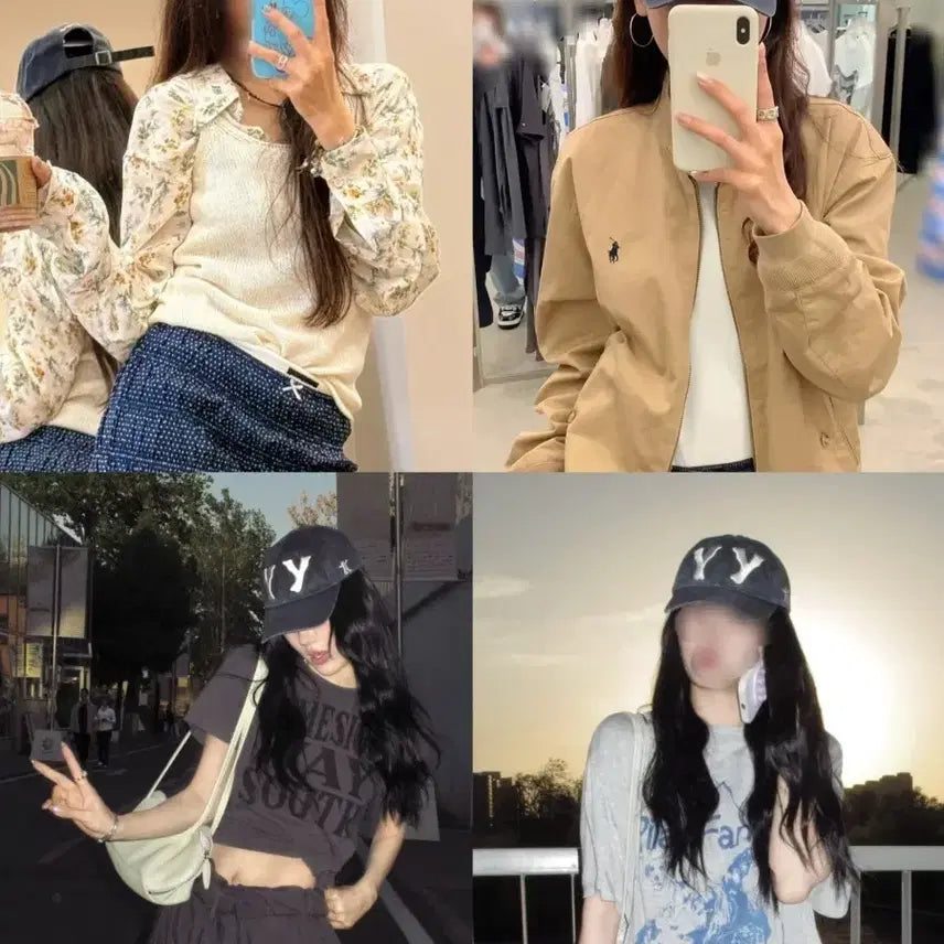[SOLD OUT] 네이비그레이 오픈와이와이 로고 볼캡 모자